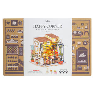 Kit de maison <span class=keywords><strong>miniature</strong></span> DIY Robotime <span class=keywords><strong>Rolife</strong></span> US Warehouse DG145 Emily's Flower Shop, puzzle en bois 3D - Product Image 5