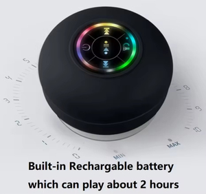 ลำโพงไร้สายกันน้ำ IPX4 สำหรับห้องน้ำ BT 5.0 พร้อมจุกดูดติดผนัง ลำโพงมินิสำหรับอาบน้ำ ปรับแต่งโลโก้ได้ ลำโพงกลางแจ้ง เสียงสเตอริโอ - Product Image 3