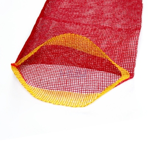 שקיות רשת כותנה עם שרוך כפול להתאמה אישית לאריזת פירות ותפוחי אדמה - Product Image 1