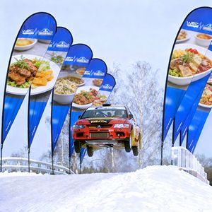 Drapeau à plumes personnalisé pour publicité extérieure, drapeau de plage à double usage, mât en aluminium, matériau en polyester, couleur personnalisée, portable - Product Image 6