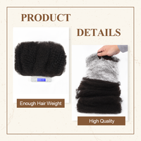Cheveux brésiliens vierges afro crépus en vrac, grand paquet de cheveux humains afro crépus en vrac pour tresses, torsades et extensions de cheveux