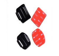2 supports adhésifs plats et 2 supports adhésifs incurvés pour casque, compatibles avec les caméras GoPro Hero 14 13 / Mission 1 / Mission1 Pro / Insta360 / DJI Osmo Action