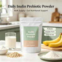Poudre prébiotique naturelle d'inuline en marque blanche, supplément alimentaire personnalisé en vrac pour adultes