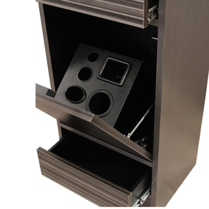 Carrello da Barbiere Nero, Trolley per Salone di Parrucchiere - Product Image 2