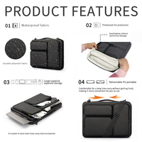 Sac à bandoulière moderne pour ordinateur portable 15-15,6 pouces en polyester imperméable et durable, design simple, compatible MacBook Pro, HP, Dell pour ordinateur portable