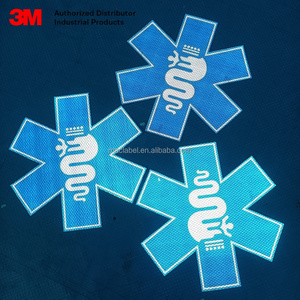 Film Reflektif 3M 4095 Biru Custom Diamond Grade Die Cut Otomotif DG3 Pita Reflektif Tahan Lama untuk Rambu Keselamatan Lalu Lintas - Product Image 3