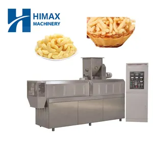 Stainless steel puffed snack pellet corn flakes making machine corn chips production line