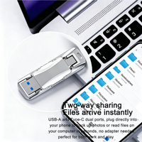Clé USB C haute vitesse 2 en 1, clé USB 3.0 2.0, clé USB 32 Go, clé USB Type C 64 Go 128 Go 16 Go, clé USB en métal