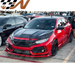 Parrilla de parachoques delantero de fibra de carbono de nuevo estilo y ajuste de párpado para Honda <span class=keywords><strong>Civic</strong></span> FK8 <span class=keywords><strong>TypeR</strong></span> 3 uds 2017-2022 montaje de alta calidad - Product Image 5