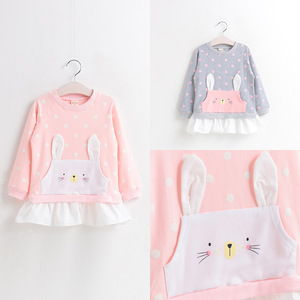 Vendita calda ultimo Design punteggiato di alta qualità felpa tascabile senza cappuccio per <span class=keywords><strong>bambina</strong></span> - Product Image 1