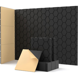 Hexagon Acoustic <strong>Wall</strong> Panels Modern Self-Adhesive Eco-friendly 29dB Noise Reduction <strong>Honeycomb</strong> Design for Outdoor Bedroom Hotel - Product Image 1