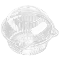 Barquettes en plastique PET transparentes et recyclables pour cupcakes, contenants alimentaires à charnières, boîtes d'emballage pour boulangerie, vente en gros aux États-Unis