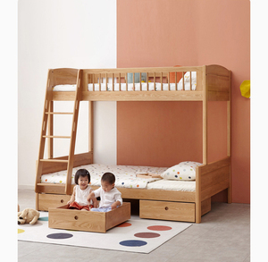 Haya Pino Madera Cama de noche <span class=keywords><strong>Cuna</strong></span> Gemelos Litera Diseño moderno Seguridad Bebé - Product Image 6