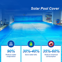 Couverture de piscine solaire à bulles en LDPE, couverture de rétention de chaleur pour piscine, 400-600 microns, pour piscines hors sol et spas