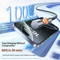 Kabel Data Aluminium Alloy Anti-Putus Tipe-C Ganda dengan Pengisian Cepat dan Pelindung untuk Laptop