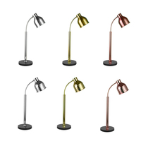 Lampe infrarouge moderne 250W en acier inoxydable noir et or rose, chaleur et lumière de table pour restaurant, hôtel et traiteur, buffet