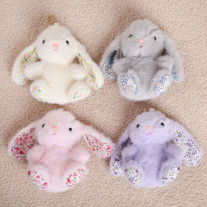Kawaii Bunny Plush Keychain Soft Fluffy Rabbit Plush Bag Pendant <b>Cute</b> Animal Doll <b>Keyring</b> Girls Backpack Decor Gift - Product Image 6