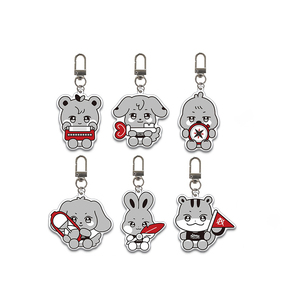 Cartoon Acrylic Key Chain Doll Schoolbag Pendant Star Periphery UV Printing Fashion Trend Spot Wholesale - Product Image 3
