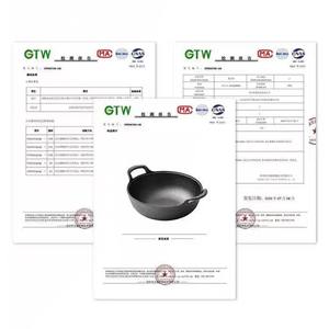 <span class=keywords><strong>Wok</strong></span> en fonte polyvalent avec poignées doubles – Poêle à fond plat antiadhésive pour sauter, faire frire et faire sauter à sec – Meilleure vente - Product Image 6