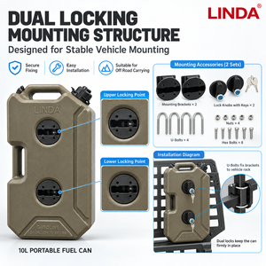 Bidon de carburant portable en HDPE de 10 L avec <span class=keywords><strong>pompe</strong></span> auto-amorçante et buse <span class=keywords><strong>pour</strong></span> VTT, SUV, moto, tout-terrain, camping, CE EPA - Product Image 4