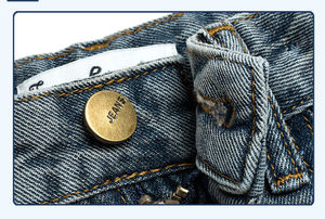 Shorts <span class=keywords><strong>en</strong></span> jean pour garçons, vente <span class=keywords><strong>en</strong></span> gros, mode estivale, rétro, ample, cinq points, imprimé - Product Image 5