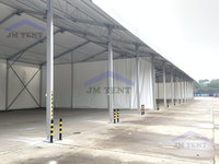 Grandes tentes d'entrepôt en PVC blanc 30x50m, tentes de stockage temporaires industrielles d'extérieur à vendre
