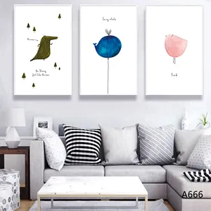 Home Decoration Nordic Style 3 Panel Minimalist Wall Hanging Art Unframed Canvas Printing