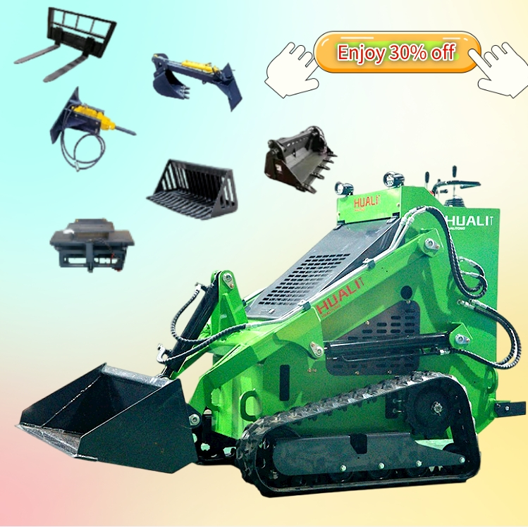 China Factory Sales 360 480 Mini Skidsteer Loader and Forestry Shredder Minicargador Vertical Skid Steer Loader with Attachments