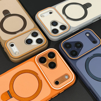 Coque de téléphone magnétique color-block style original avec béquille pliable pour iPhone 17 Pro Max, 17 Air, 17, 16, 15 Plus