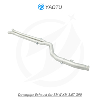 Tube d'échappement intermédiaire YT haute performance en acier inoxydable avec OPF adapté pour BMW XM 3.0T G90 sablé