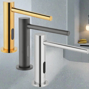 Distributeur automatique de savon moussant en métal de haute qualité pour hôtels, à fixation sur plan, avec bouteille rechargeable - Product Image 3