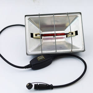 Tube chauffant en verre Dimmable <span class=keywords><strong>R7S</strong></span> J118 avec ampoules halogènes à couvercle en aluminium pour utilisation agricole de poulet, cochon et canard - Product Image 6