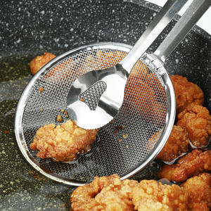 Cuillère passoire en acier inoxydable pour filtrer l'huile des aliments frits, outil de cuisine domestique avec filet et clip - Product Image 3