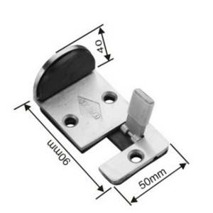 Tope de puerta derecho montado en el suelo antiguo de acero inoxidable 304 - Product Image 1