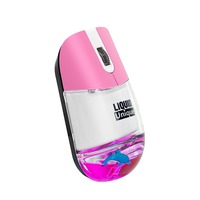 Souris sans fil Bluetooth en gros avec liquide flottant animalier à l'intérieur, souris d'ordinateur décorative, cadeau de festival