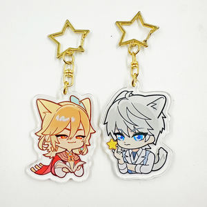 カスタム 透明 アクリル キーホルダー ロゴ入り カートゥーン グリッター エポキシ キーホルダー チャーム プラスチック キーチェーン アニメ アクリル キーリング オーダーメイド - Product Image 5