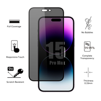 Film protecteur d'écran en verre trempé anti-espion pour iphone 12 13 14 15 16 pro max protecteur d'écran anti-espion intimité