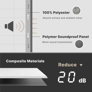 Qinsound Panel de pared acústico ecológico insonorizado Paneles acústicos de poliéster absorbente para auditorio Oficina <span class=keywords><strong>Estudio</strong></span> <span class=keywords><strong>Cine</strong></span> - Product Image 3