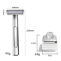 Spolo 20TS Super Twin Blade Rasoir de sécurité avec support pour hommes Cheveux lisses Rasoir pour femmes Soins personnels Glide Razor
