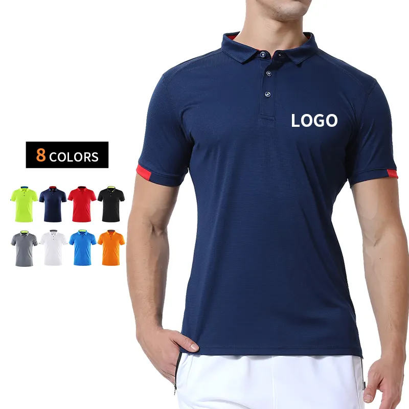 Quality Polyester Shirts Manufacturers Customize Unisex Polyester Short Sleeve Quick Dry Golf Polo Tshirt