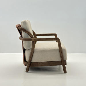 Silla de ocio de estilo chino, sillas con base de madera maciza, respaldo curvo, silla de salón para sala de estar, oficina en casa, silla de recepción - Product Image 3