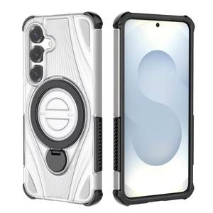 Étui de luxe en TPU+PC pour Samsung S25 - Anneau de charge sans fil, antichoc, tendance, coque arrière personnalisée - Product Image 1