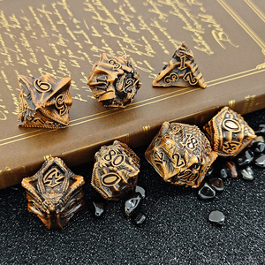 7 Dập nổi 3D kim loại Rồng Combo Set DICE RPG cthulhu Hội Đồng Quản trị Trò chơi đồ chơi phụ kiện DICE DND kim loại rắn Dice Set - Product Image 1