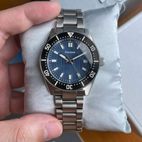 Automatische Mechanische Taucheruhr für Herren 41mm 20mm Edelstahlarmband Saphirglas Zeiger Leuchtmarkierungen Vintage