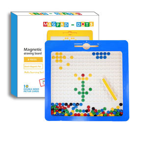 <strong>Magnetic</strong> <strong>Drawing</strong> Board Large Magnet Doodle Board with Pen and Dot Beads Color Shape Pattern Art <strong>Pad</strong> - Product Image 4