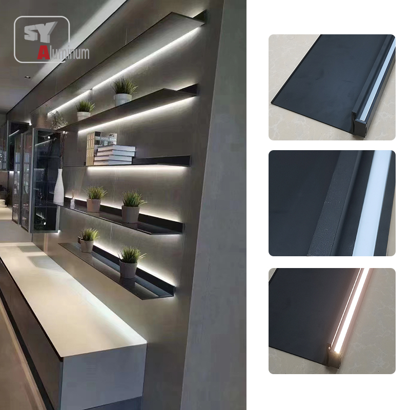 floating shelves silver