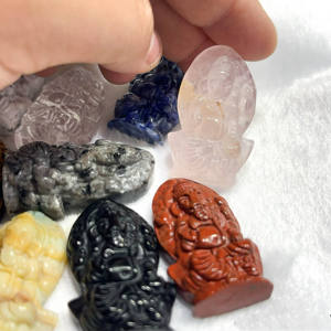 ガネーシャ宝石クリスタルヒンドゥー教の神々混合素材クリスタル生ガネーシャ像クリスタル - Product Image 3