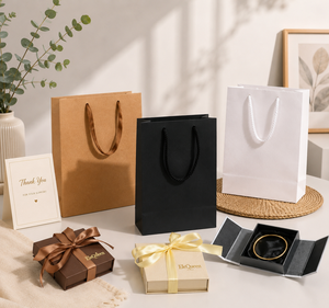 Custom Printed Thickened Kraft Paper Tote Bags with Cotton Handles for Clothing Store - Product Image 4