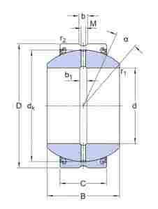 Rodamiento Esférico Plano de Alta Carga GE260-FO-2RS de 260x400x205mm para Criba Vibratoria - Product Image 6