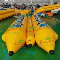 Parc aquatique 10 sièges remorquable Double poisson volant bateau banane gonflable